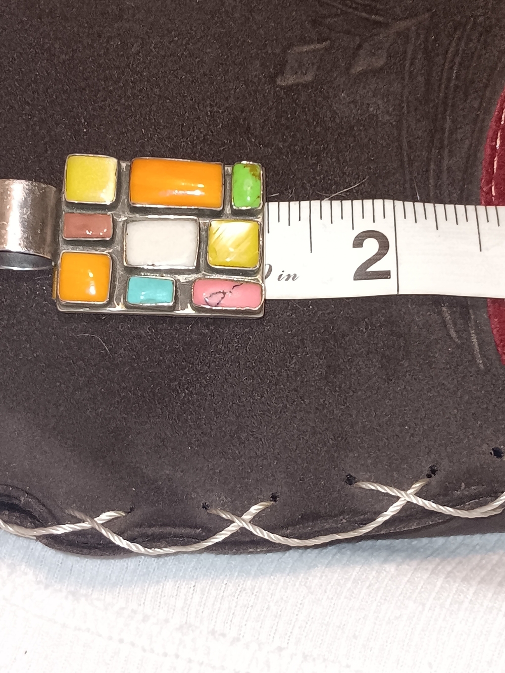 Color-Block Multistone Pendant Necklace - Picture 6 of 7